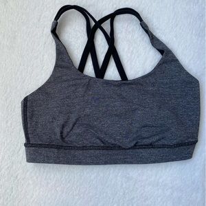 Women's Lululemon Gray Strappy Sports Bra size 4
